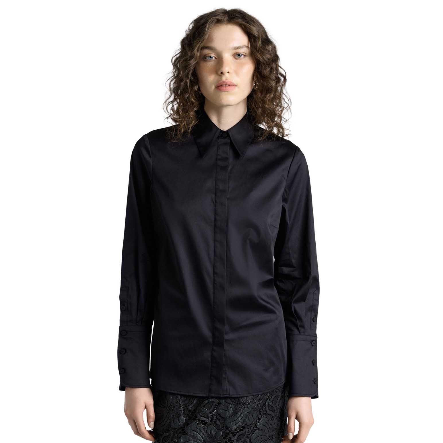 Cue Topstitched Cotton Shirt